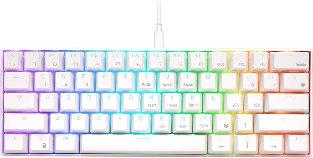 RK ROYAL KLUDGE RK61 Wired 60% Mechanical Gaming Keyboard RGB Hot-Swappable Brown Switch Black (2-Pack) C602794