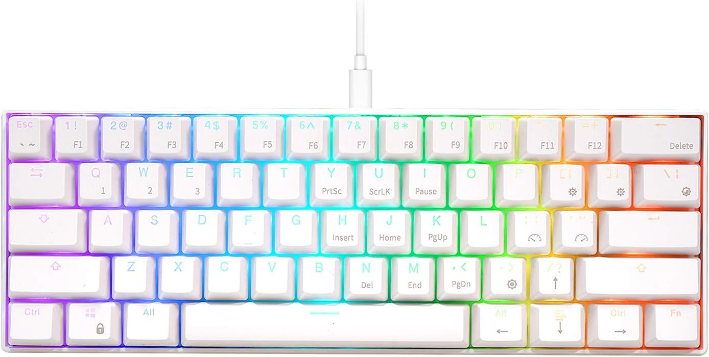 RK ROYAL KLUDGE RK61 Wired 60% Mechanical Gaming Keyboard RGB Hot-Swappable Brown Switch Black (2-Pack) C602794