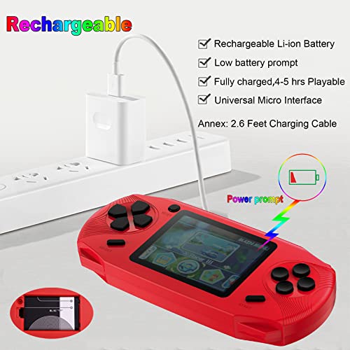 16 Bit Handheld Retro Video Game Player with 3.0'' Screen, Yellow K879