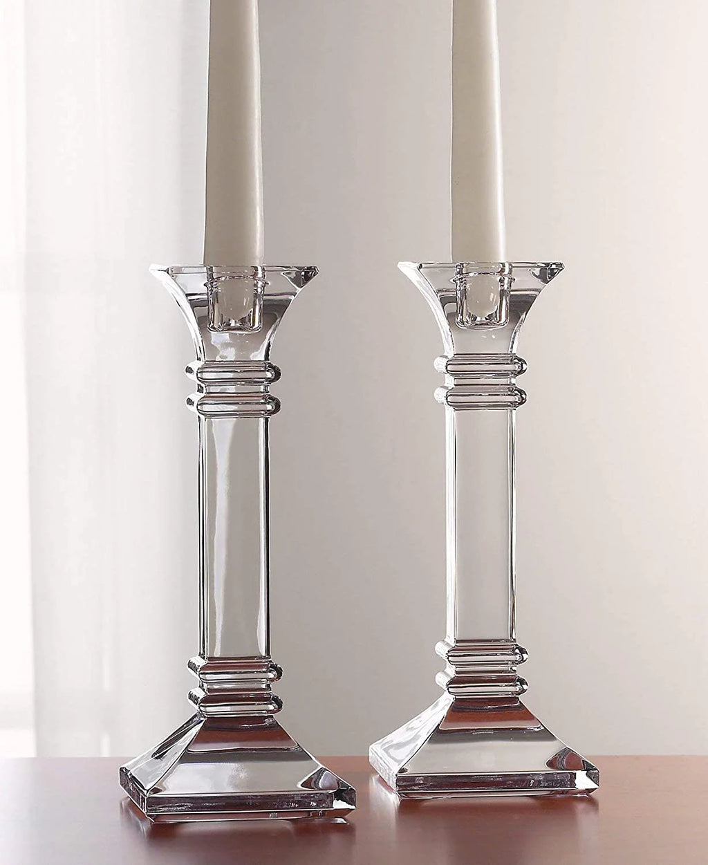Marquis by Waterford Treviso Table Candlestick 8in Set of 2 Clear N2525