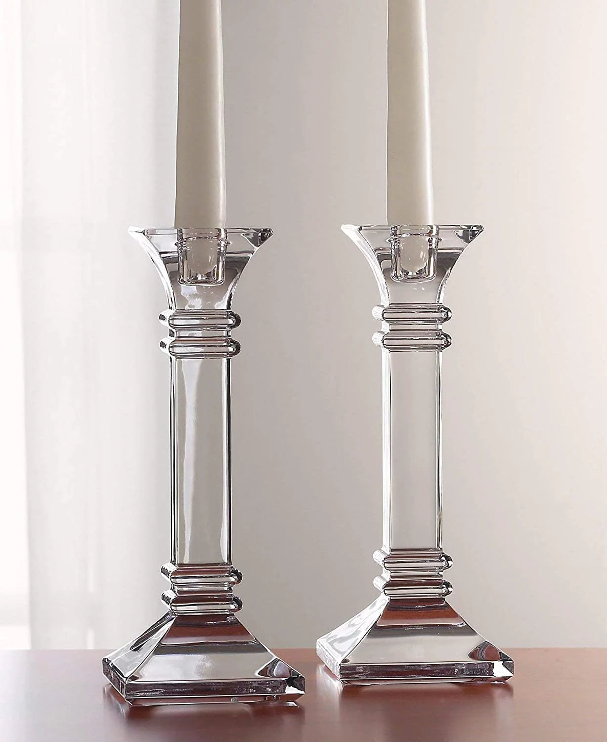 Marquis by Waterford Treviso Table Candlestick 8in Set of 2 Clear N2525