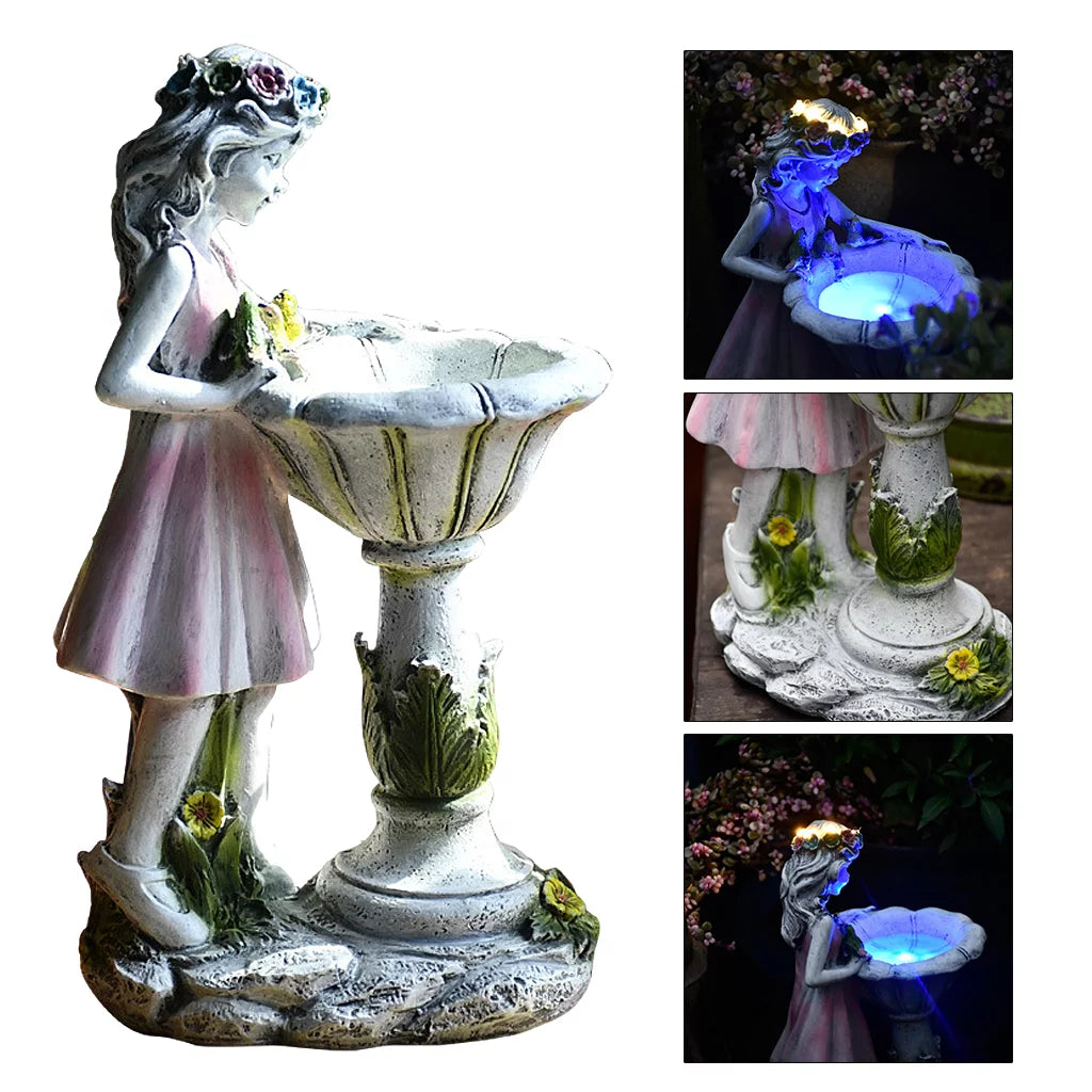Large Resin Garden Statue LED Light Outdoor Decor C56407