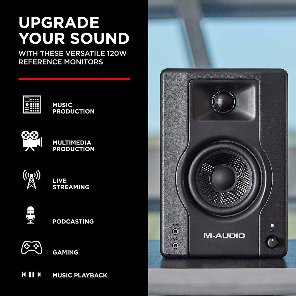 M-Audio BX4 Powered Reference Studio Monitors U270