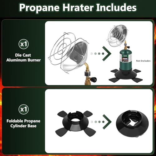 Portable Propane Heater 6200BTU for Camping Outdoor Use U525