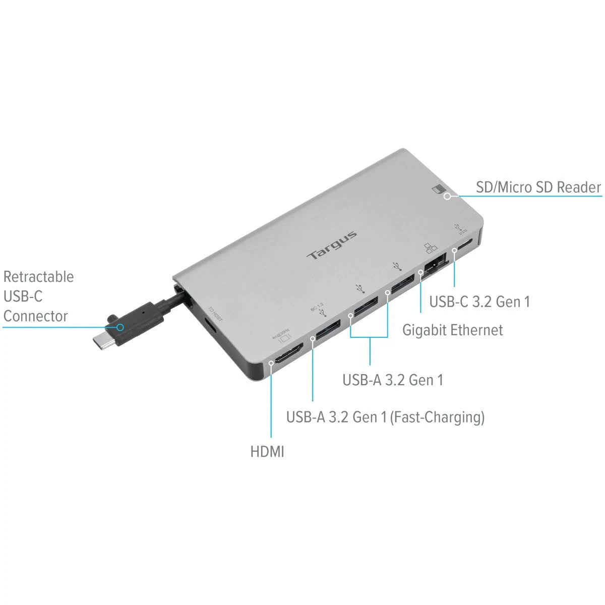 Targus DOCK414USZ USB-C Docking Station with 4K HDMI and Card Reader A851396