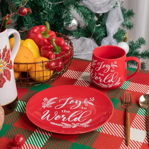 LEHAHA Ceramic Christmas Coffee Mug Set of 6, 16 oz Holiday Drinkware O6901