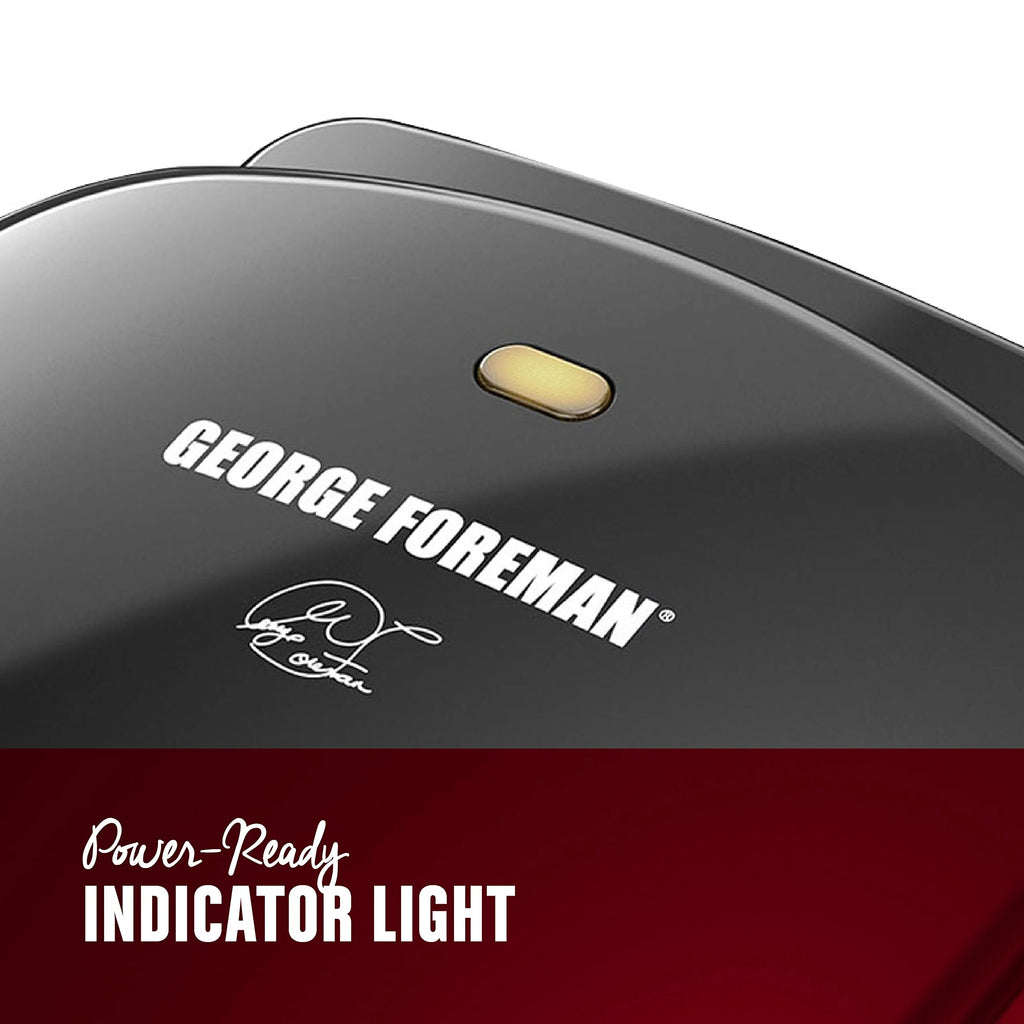 George Foreman GR10B 2-Serving Electric Indoor Grill and Panini Press, Black E335588