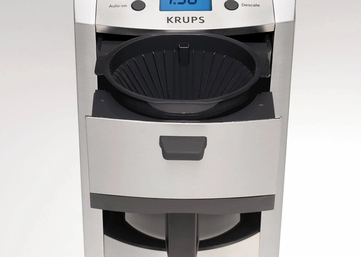 Krups KM8105 12-Cup Programmable Coffee Maker, Stainless Steel I5532