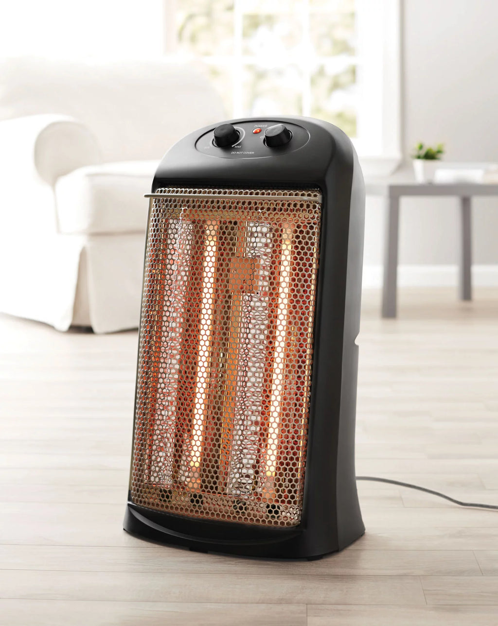 Mainstays Quartz Electric Tower Space Heater, Indoor, Black P848194