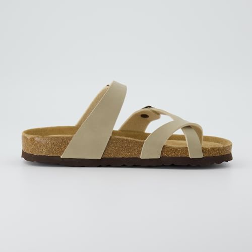 CUSHIONAIRE Women's Luna Cork Footbed Sandal I795