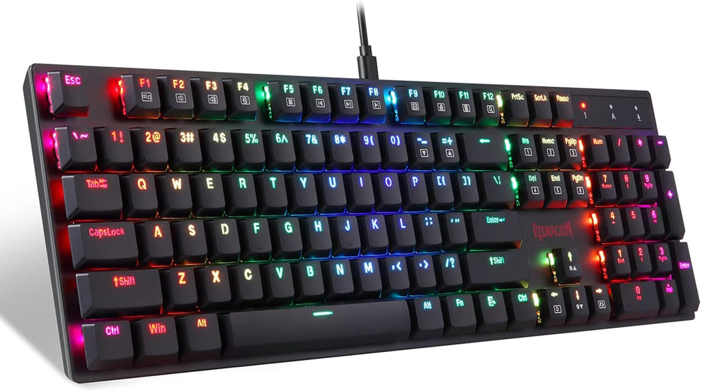 Redragon K535 Wireless, Bluetooth Mechanical Gaming Keyboard, RGB Backlit with Low Profile Blue Switches for Windows Gaming PC Pack of 2