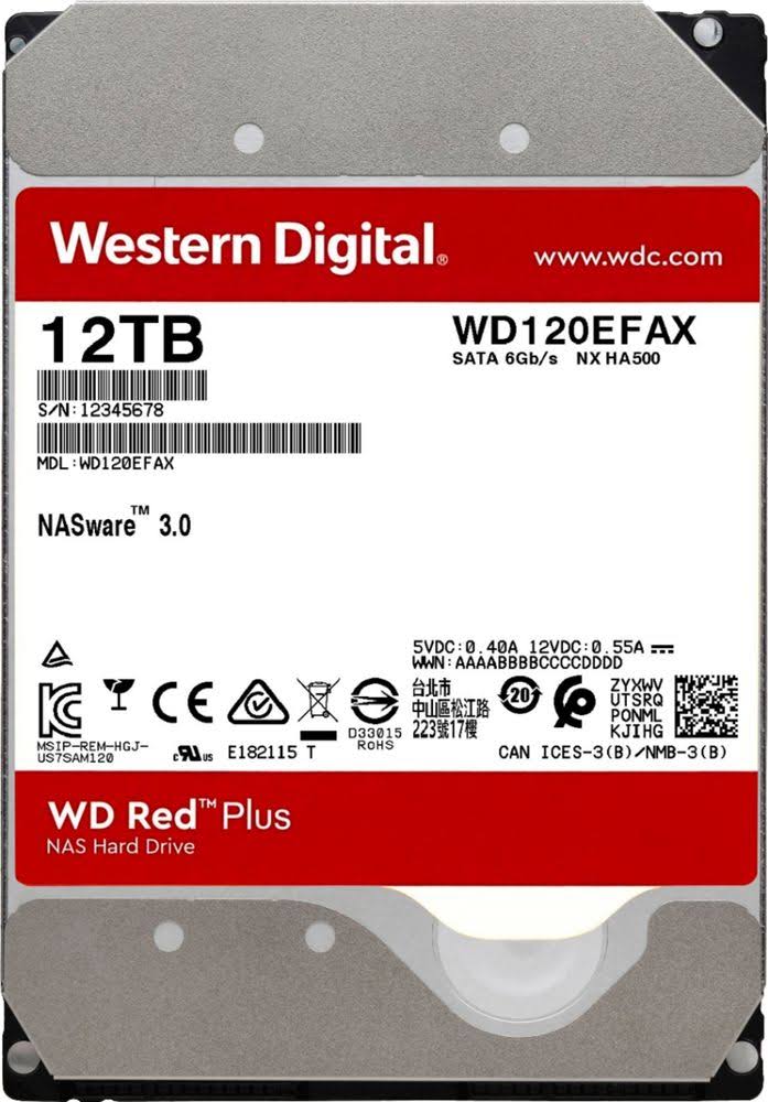 WD Red Plus 12TB Internal SATA NAS Hard Drive J461
