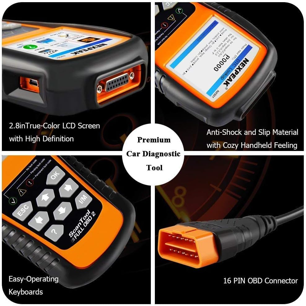 NEXPEAK NX501 OBD2 Scanner Enhanced Code Reader for All OBDII Vehicles After 1996 I28366