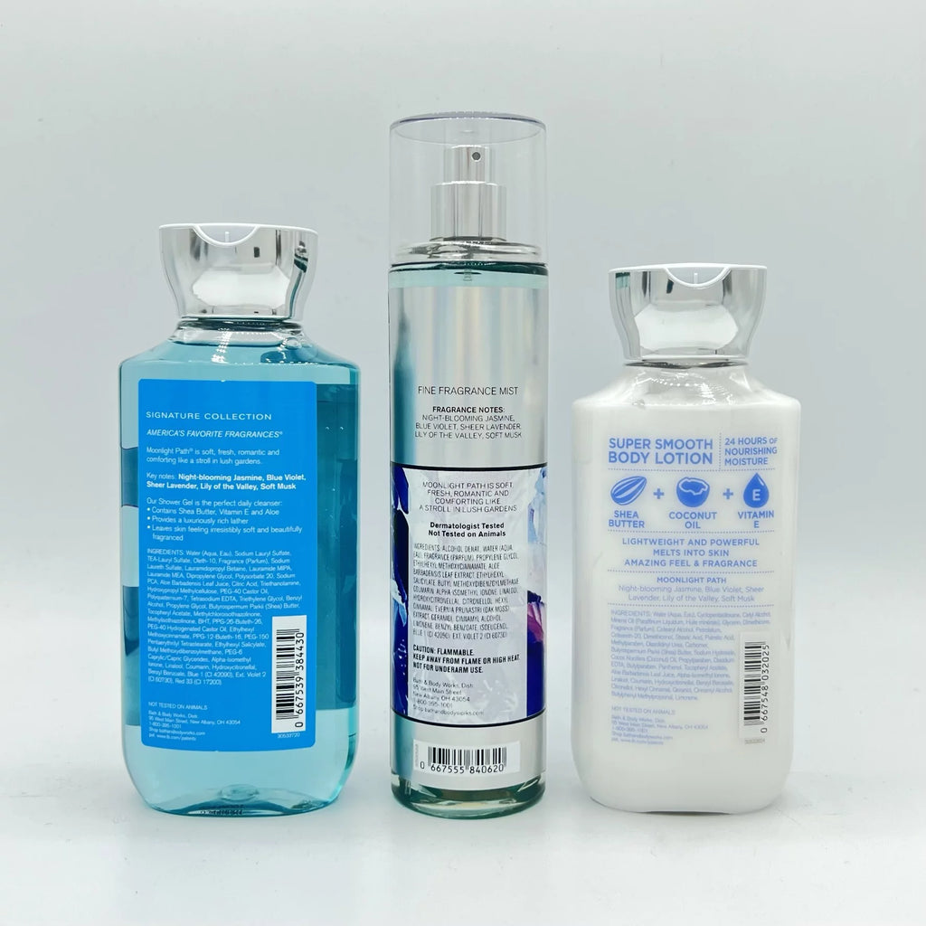 Bath and Body Works Moonlight Path 3-Piece Gift Set: Shower Gel, Mist & Lotion Z882412