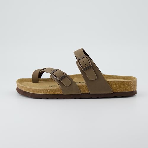 CUSHIONAIRE Women's Luna Cork Footbed Sandal I795