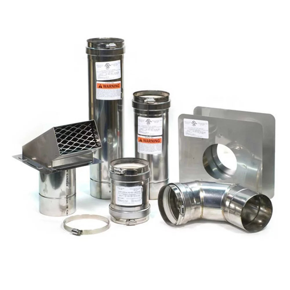 Eccotemp 4" Horizontal Stainless Steel Water Heater Vent Kit