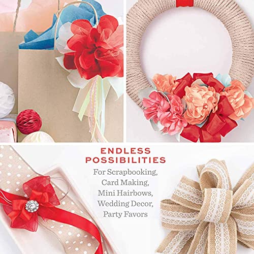 Bowdabra Bow Maker Kit with 100yd Silver Bow Wire for Ribbon Bows Z920697