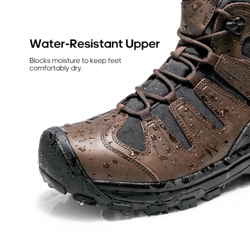 NORTIV 8 Men's Mid Hiking Boots Waterproof Outdoor Trekking Shoes C306805