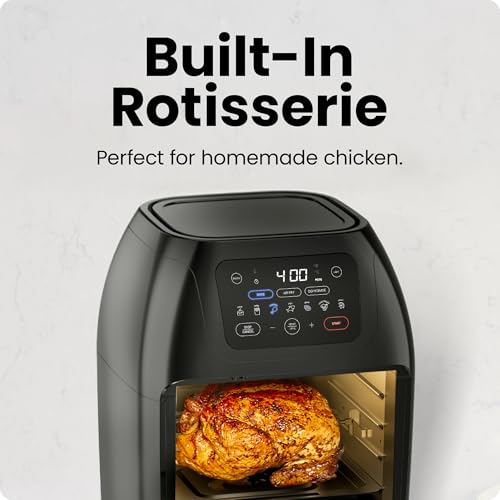 CHEFMAN Multifunctional Digital Air Fryer Rotisserie Dehydrator Convection Oven, 10L, Black H5903