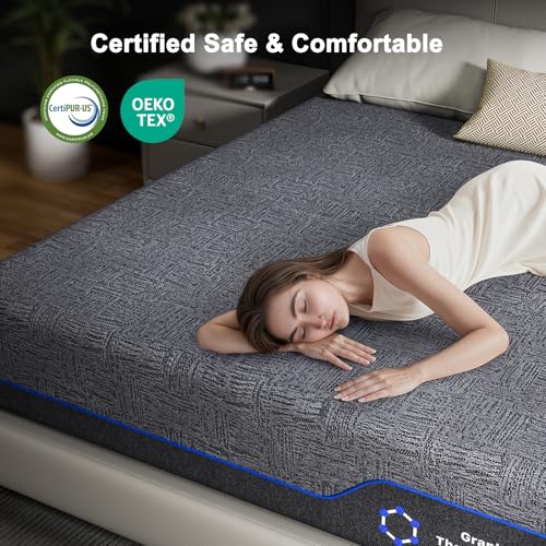 AMADA HOMEFURNISHING 12 Inch Queen Memory Foam Mattress, Medium Firm, CertiPUR-US Certified H1004