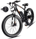 PEXMOR Electric Bike for Adult 500W, 26" Fat Tire Electric Mountain Bike EBike 48V 13AH Removable Battery, 20MPH Adult Electric Bicycle Lockable Suspension Fork, Beach Snow E-Bike Shimano 7 Speed