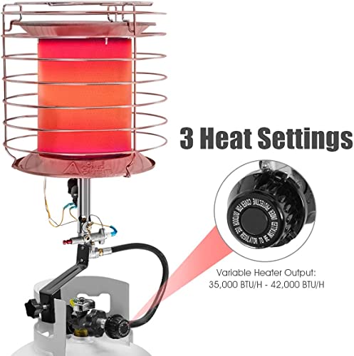 S AFSTAR 35,000-42,000 BTU Tank Top Propane Heater, Portable with Safety Shut-off G686480