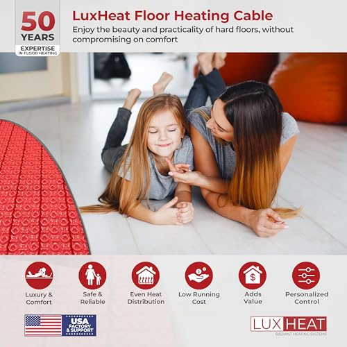 Electric Radiant Floor Heating System 120V with Programmable Thermostat, 25sqft X790
