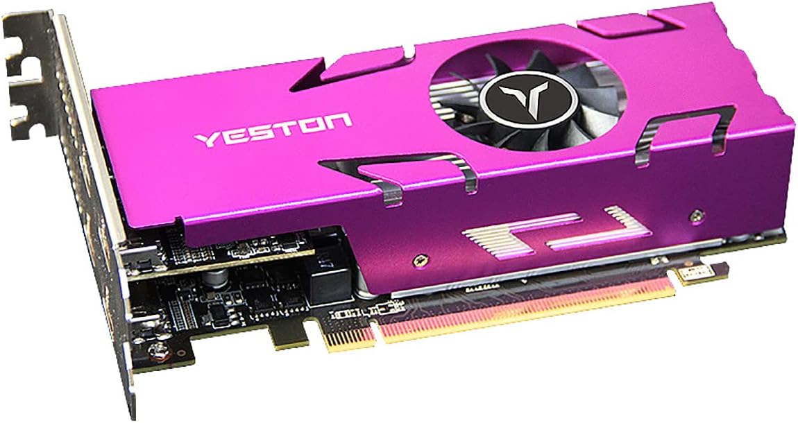 Yeston Radeon RX 550 Graphics Card, 4GB 128-Bit GDDR5 6000MHz 4 HDMI Screen Split Screen GPU Desktop Video Gaming Graphics Cards