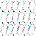 Liliful 18 Pcs Christmas Light Necklace Bulk Holiday Light Up Necklaces 33 Inch LED Glow Bulb Battery Operated Necklace for Xmas Party Favors Gift Accessories, 3 Flashing Modes