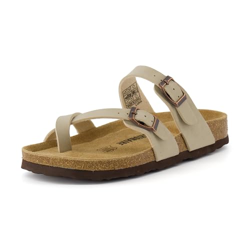 CUSHIONAIRE Women's Luna Cork Footbed Sandal I795