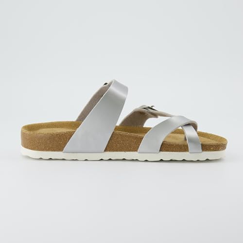 CUSHIONAIRE Women's Luna Cork Footbed Sandal I795