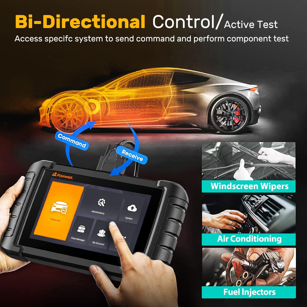 FOXWELL NT809 Bidirectional Scan Tool, All System OBD2 Scanner with 30 Service Reset B986