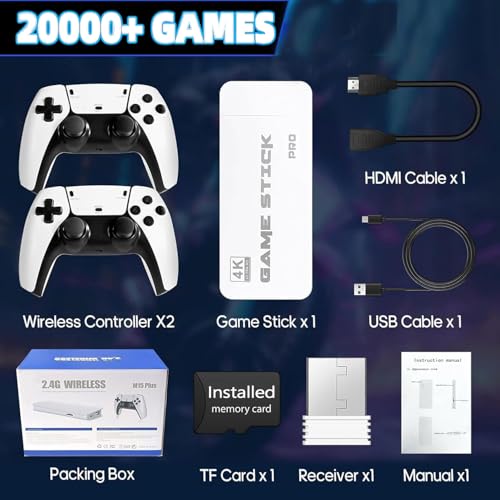 Retro Gaming Console with Dual Controllers, HDMI Output R4517