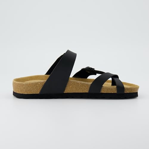 CUSHIONAIRE Women's Luna Cork Footbed Sandal I795