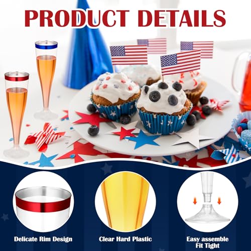 36 Pcs Plastic Champagne Flutes 4.5 oz Clear Toasting Glasses for Party V61372