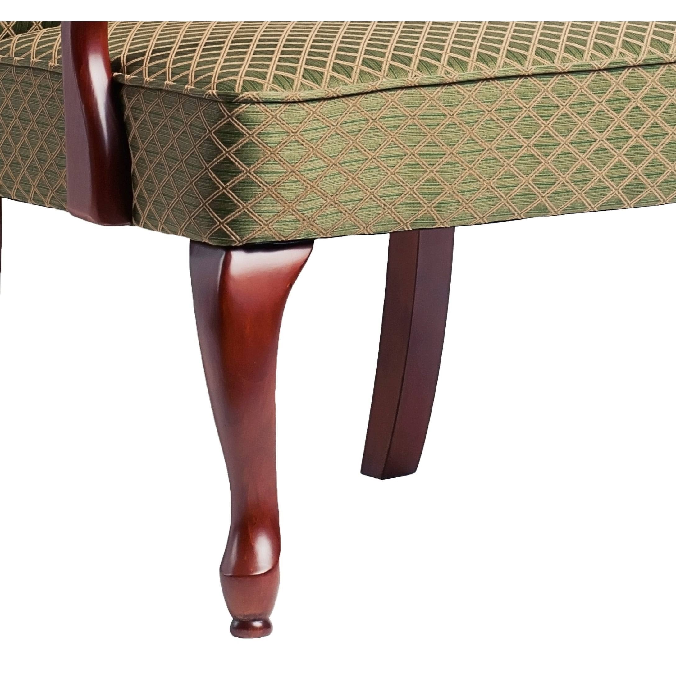 Copper Grove Casalis Cherry Finish Gooseneck Accent Chair Dayton Beige L361
