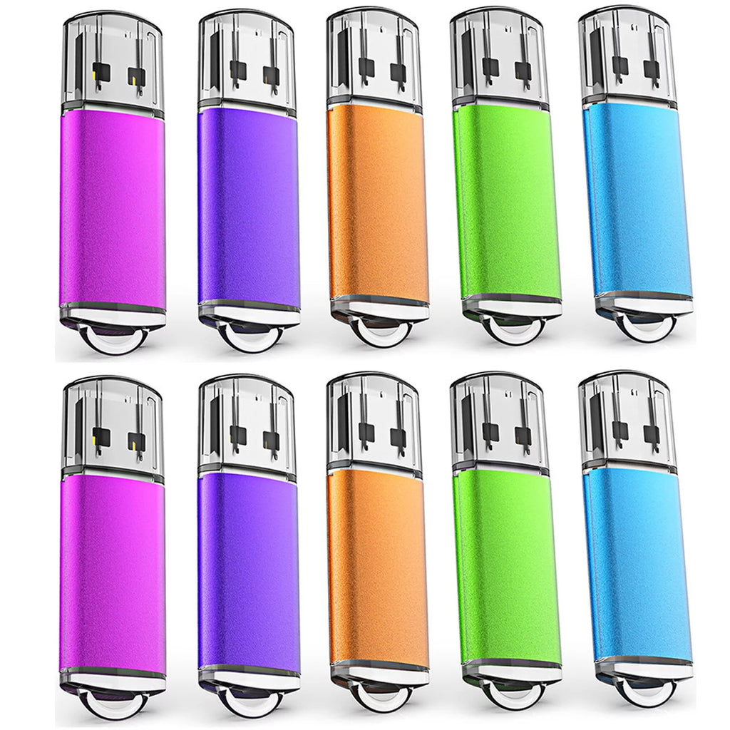 KOOTION 64GB USB Flash Drive 10 Pack Thumb Drives Bulk Memory Stick for Backup Data Storage Laptop PC