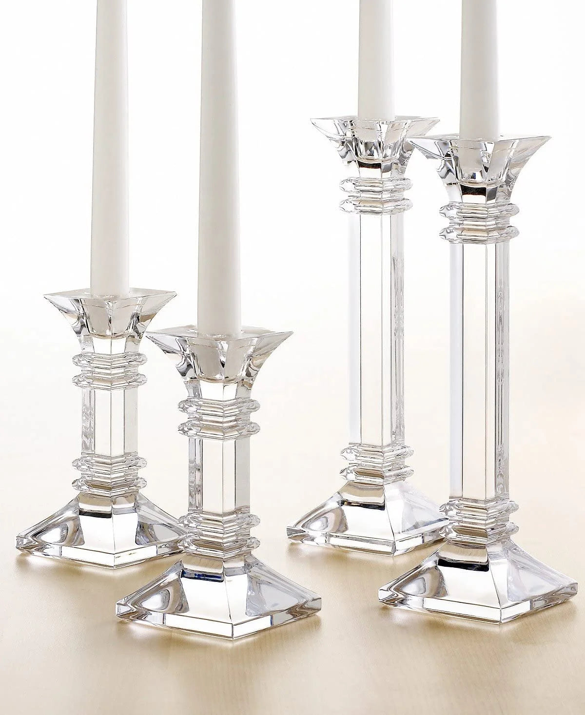 Marquis by Waterford Treviso Table Candlestick 8in Set of 2 Clear N2525