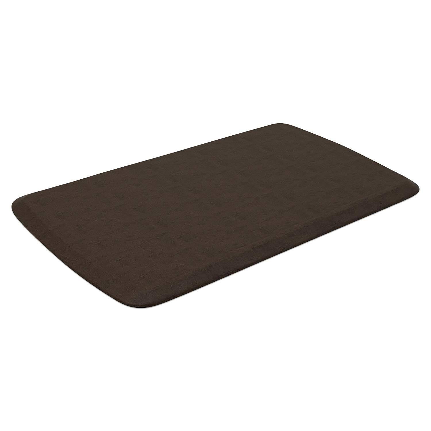 GelPro Elite Vintage Leather Anti Fatigue Kitchen Mat, Rustic Brown N322