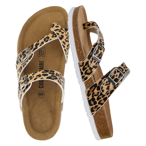 CUSHIONAIRE Women's Luna Cork Footbed Sandal I795