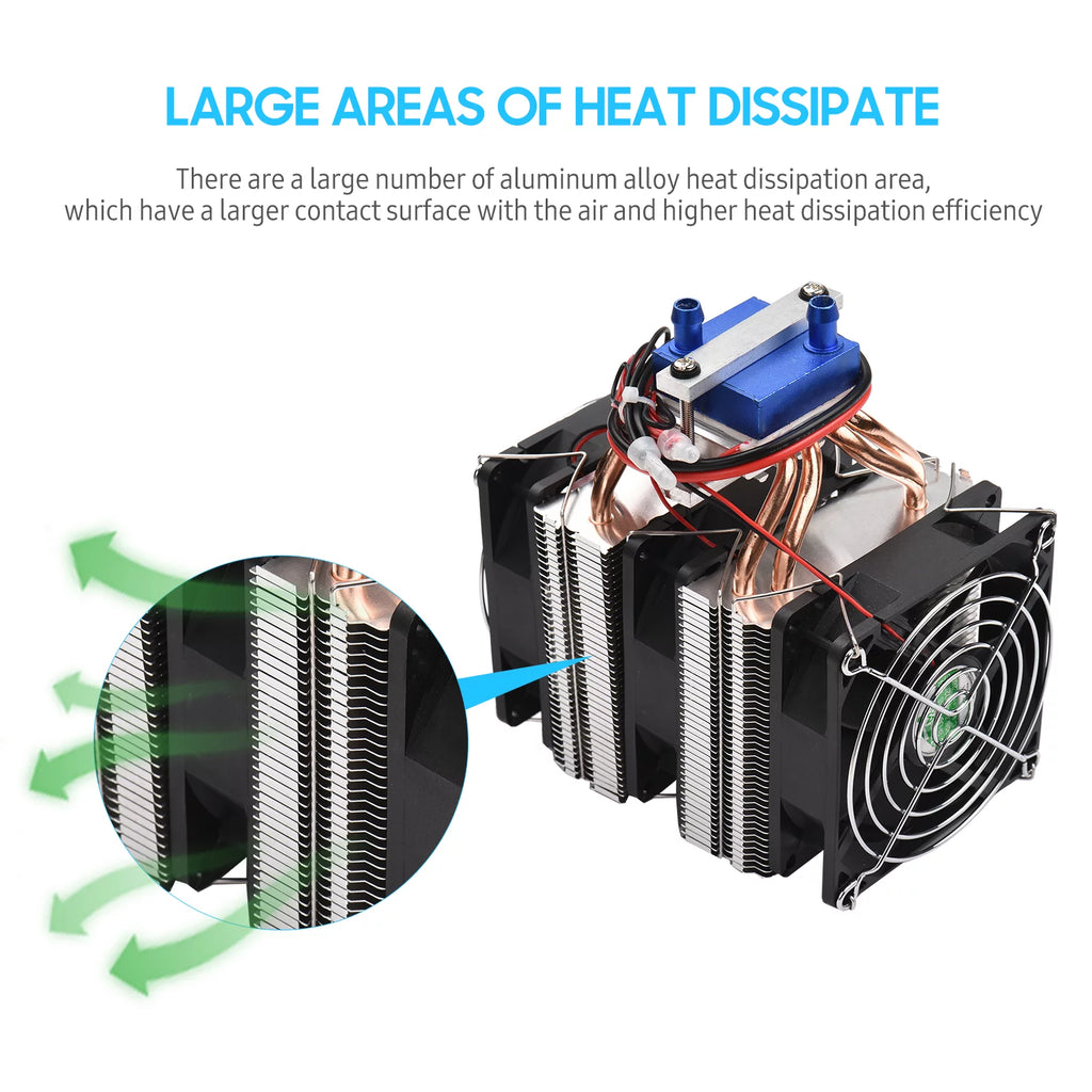 Walmeck 120W Semiconductor Refrigeration Aquarium Chiller for 30L Fish Tank A638