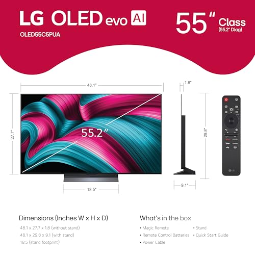 LG 55-Inch Class OLED evo AI 4K C5 Series Smart TV Y73906