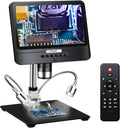 TOMLOV DM10 8.5'' Digital Microscope 50X-1300X Soldering Microscope, UHD Video Microscope with 12MP Ultra-Precise Camera Sensor for Adults, SD Card Include
