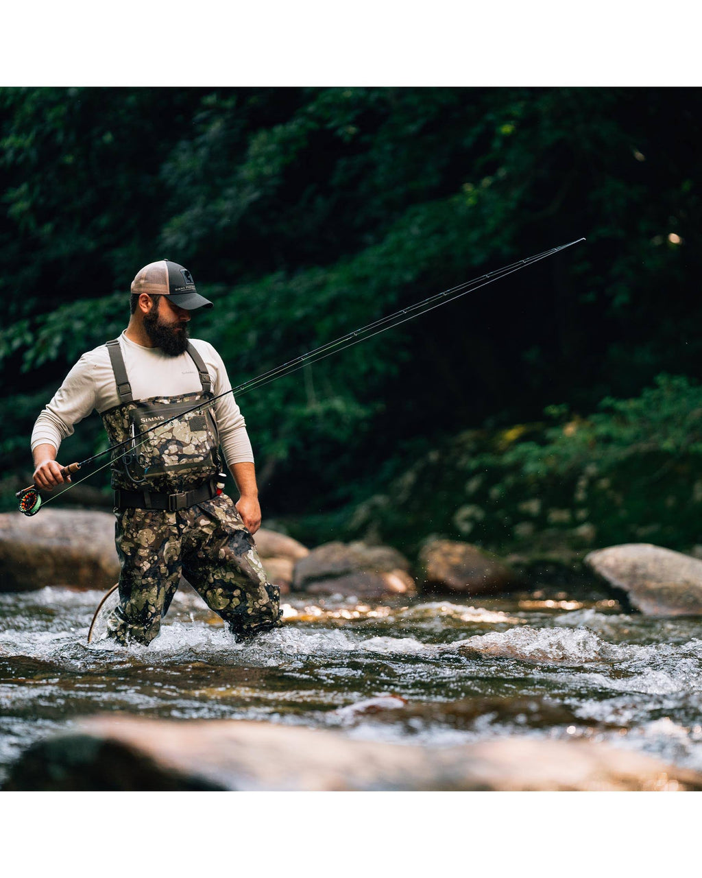 Simms G3 Guide Stockingfoot Waders Riparian Camo S W264