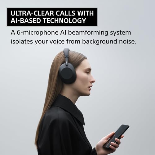 Sony WH-1000XM6 Wireless Noise Canceling Headphones, 30-Hour Battery, Black S54509