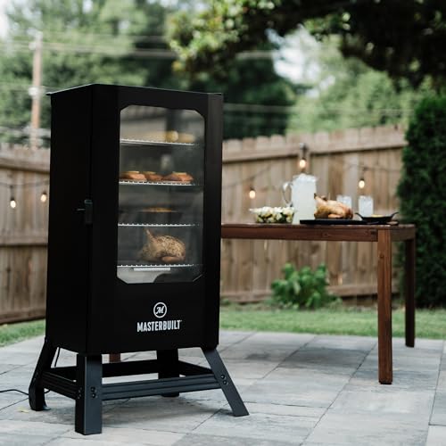 Masterbuilt 30-inch Digital Electric Vertical BBQ Smoker with Side Wood Chip Loader, Black A570