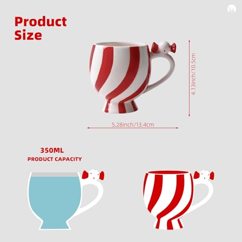 Christmas Ceramic Candy Shape Coffee Mug with Handle 12oz X12827