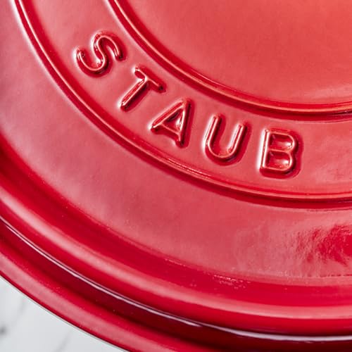 STAUB Cast Iron Dutch Oven 5.5-qt Round Cocotte, Black Matte P4487