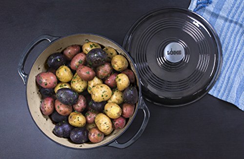 Lodge 6 Quart Enameled Cast Iron Dutch Oven with Lid, Indigo A835868