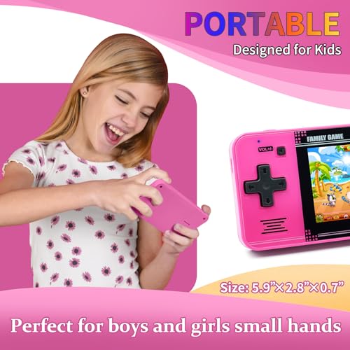 Handheld Game for Kids, 220 Retro Games, Portable Player with 3" LCD Screen (Red) B26599